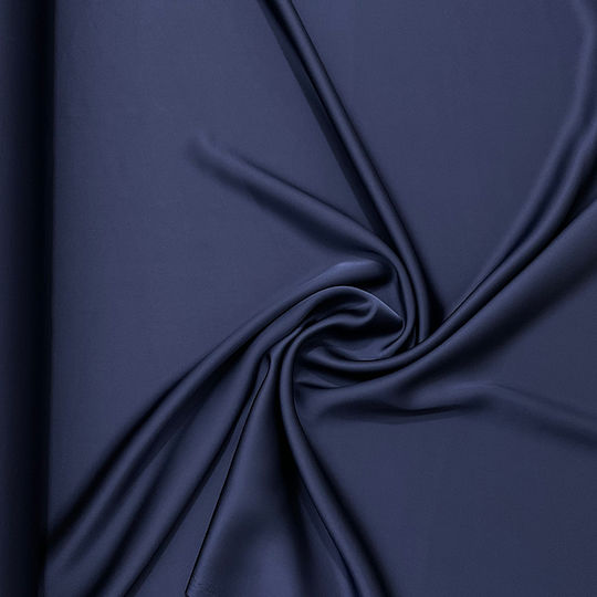 Clothing Fabric Satin by the Meter Width 150cm Blue
