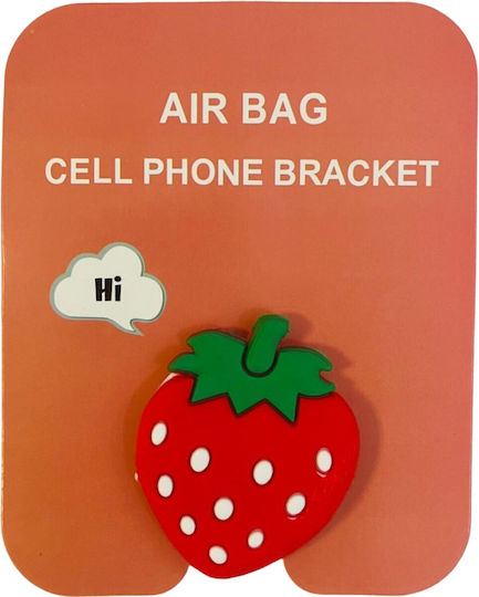 Adhesive Support Stand Popsocket Flippy Strawberry Model Phone Universal Multicolor