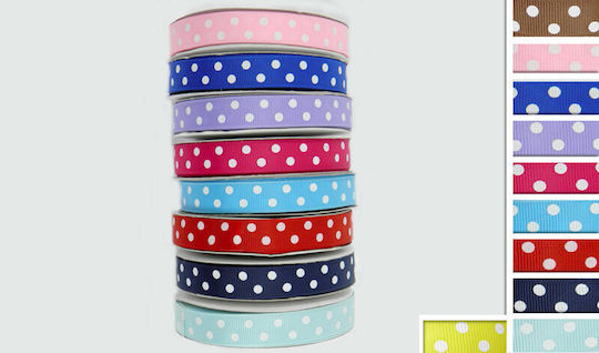 Grosgrain Polka Dot Ribbon 1.5cm 25y 0501104