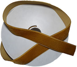 Einseitiges Samtband mit Webkanten 23mm Breite Beige 929 Preis pro Meter