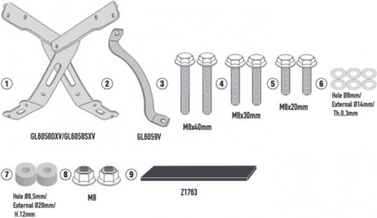 Suport Givi Honda Cl 500 23-25 Sr1210