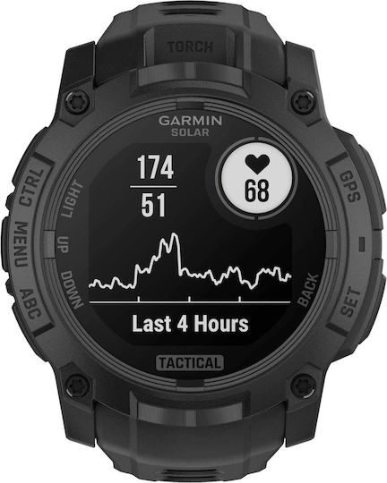 Garmin Instinct Solar – Montre GPS Outdoor – Cardio – Graphite – Boîte Blanche