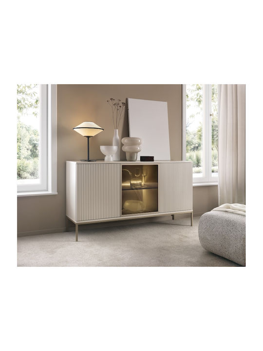 Μπουφές Sento aus Holz & Metall Sand White 154x...