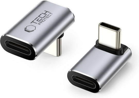 Tech-Protect Ultraboost Converter USB-C male to USB-C female Gray 1pcs