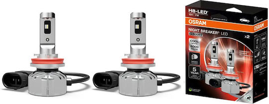 Osram Λάμπες Αυτοκινήτου & Μοτοσυκλέτας Night Breaker Smart H8 LED 6000K Ψυχρό Λευκό 12V 7W 2τμχ