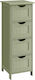 Vasagle Cabinet de baie L30xA30xÎ82cm Verde