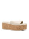 Women's Flat Sandals in Beige Color