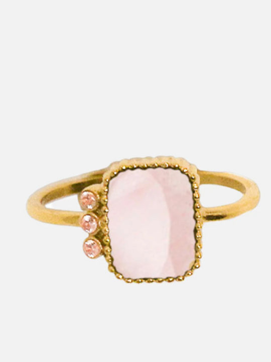 AEC Paris Damen Stahl Vergoldetes Ring AEC Paris Damen Stahl Vergoldetes Ring