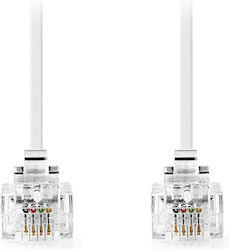 Nedis Flat Τηλεφωνικό Καλώδιο RJ11 6P4C (TCGL90200)