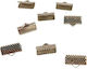 Ribbon Stopper Clip 1.3cm Set/25 Silver