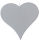 Heart Foam 10x10cm Set/4 White