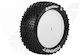Louise Rc E-Hornet 1-10 Buggy Tire Set Mounted Soft White Wheels Hex 12mm 4WD Rear L-T3172SWKR
