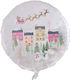 Luftballon Folie Rund Weiß