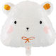Balloon Foil White Bear 45cm