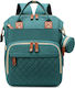 Wickeltasche-Bett Rucksack Türkis 42x30x18cm.