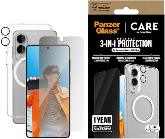 CARE by PanzerGlass Back Cover Tempered Glass Transparent (Galaxy S25 Edge)