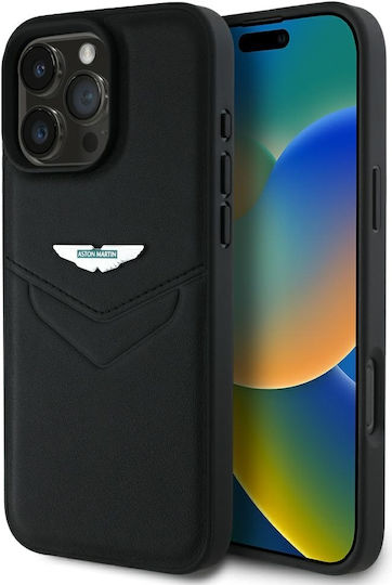 Aston Martin Racing Back Cover Δερμάτινο Μαύρο (iPhone 16 Pro Max)