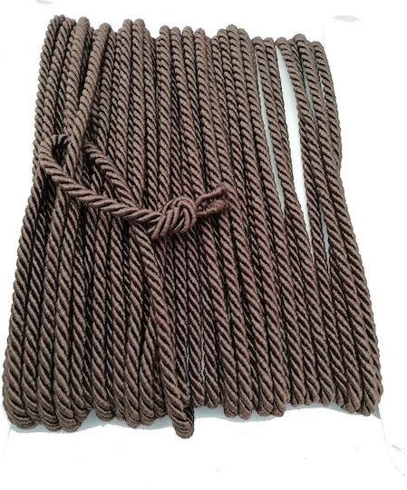 Thick Twisted Floss Wick Cord 5mm Price Per Meter Brown