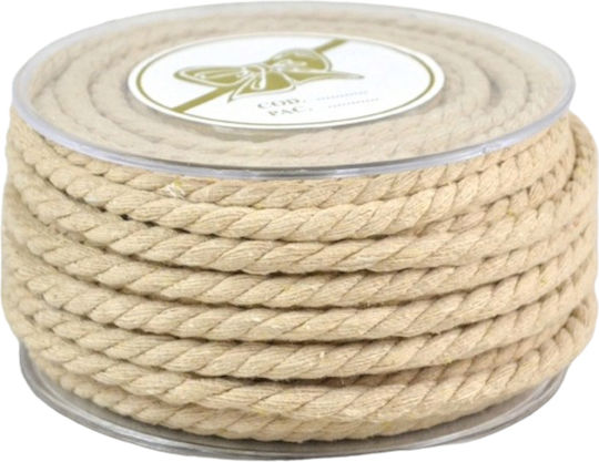 Thick Cotton Lace 7mm 15m Beige