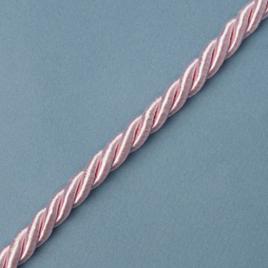 Gedrehte Rayon-Kordel Rosa 1cm Meter