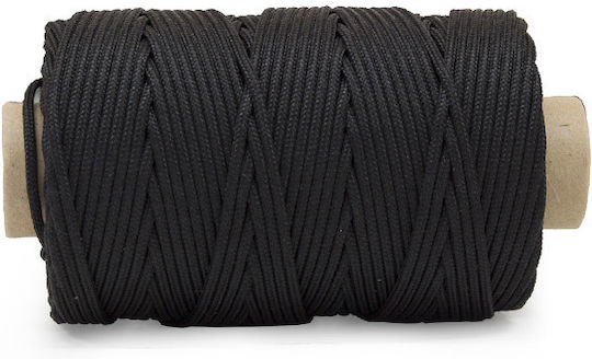 Synthetic Cord 4mm Black 100 Meters