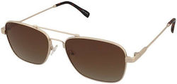Crulle Sunglasses Χρυσά with Frame & Gold Lens Crulle Sunglasses Χρυσά with Frame & Gold Lens