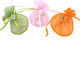 Organza Pouch Bow & Flower Price Per Piece Orange