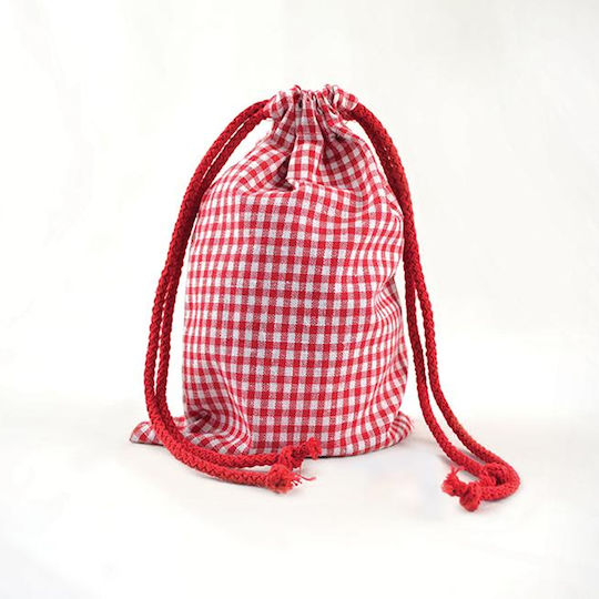 Christmas Pouch Checkered Red-White 16x20cm 20x30cm 29cmx40cm Skord397