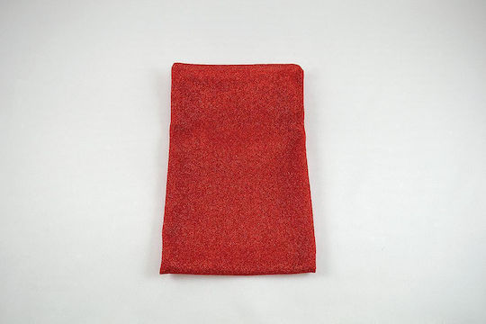 Christmas Red Sparkle Lurex Pouch 29x40cm 1pc