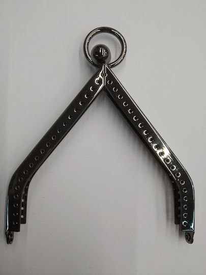 Metallgriff für handgefertigte Tasche 11 cm Farbe Schwarz Gun Black