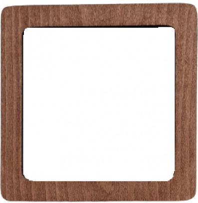 Holzgriff für Tasche, quadratisch, braun, 21,5x21,5cm, 2 Stück