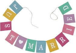 Σημαιακια Γιρλαντα Just Married Πολυχρωμο Σημαιακια Γιρλαντα Just Married Πολυχρωμο