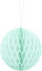 Mint Honeycomb Paper Hanging Ball 1pc
