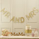 Herr & Frau Goldene Glitzer-Girlande 2 Meter