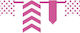 Decorative Paper Party Banner Pink-White 3.3m