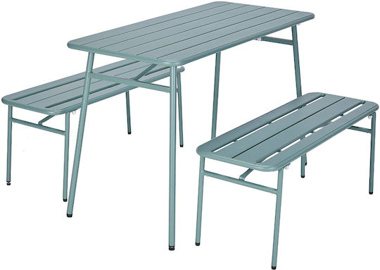 Set Sala De Mese Pentru Exterior 3 Piese Salvie Cu Perne