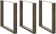 vidaXL Metallic Furniture Leg 3 Pieces Suitable...