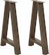 vidaXL Metallic Furniture Leg 2 Pieces Suitable...