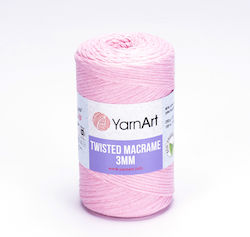 Yarnart Twisted Macrame 3mm 762 Ροζ