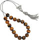 Verorama Eye Of The Tiger Worry Beads with Tassel with 17 Beads White