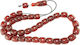Resin Worry Beads with 33 Beads With Pieces Burgundy