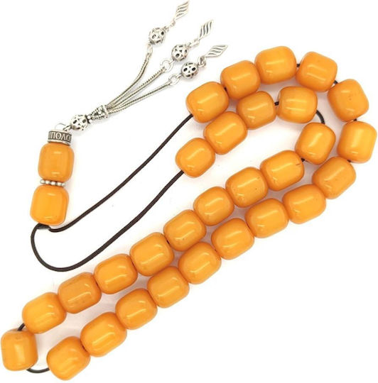 Kompologadiko Silver Worry Beads with Tassel with 29 Beads