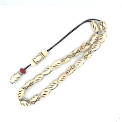 Kompologadiko Worry Beads from White Camel Bone