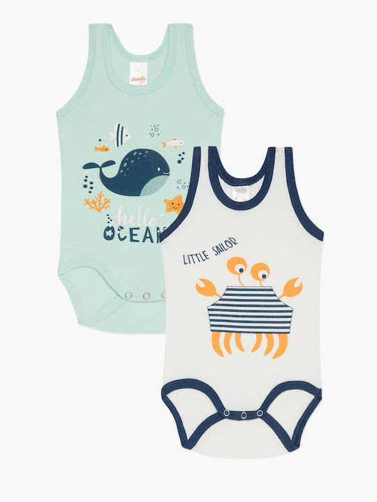 Minerva Hello Ocean Fără mâneci Bay Leaf Mint 2buc