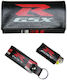 Handmade Synthetic Leather Tobacco Pouch Set with Keychain Lighter Case in Black
