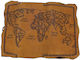 PO.S Ръчно изработена Чанта от еко кожа с връзка 16.5x7.5см. Global Map