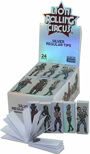 Съвети за свиване Lion Rolling Circus Silver Regular Rolling Paper Tips