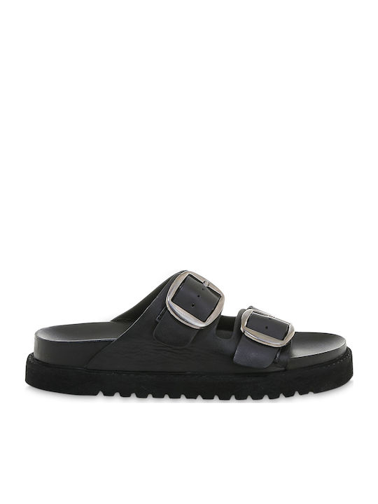 Sandale Casual Damă din Piele Negru
