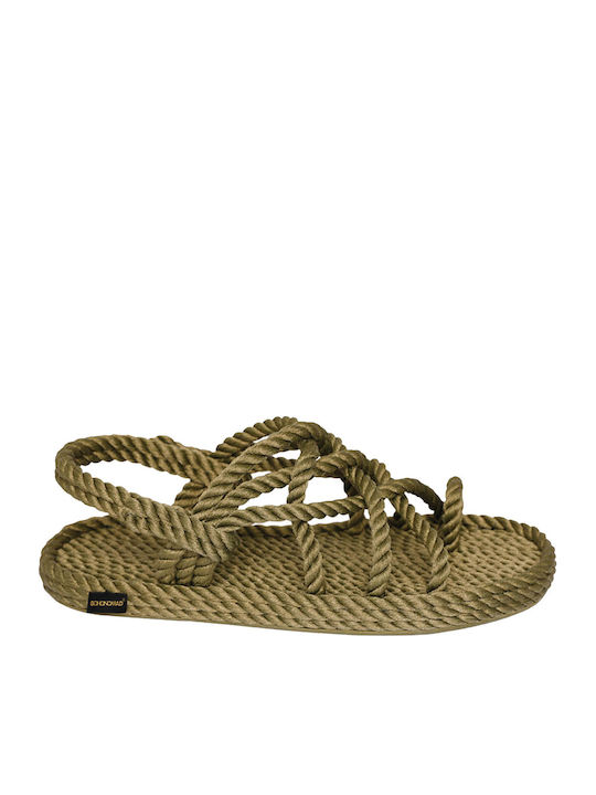 Bohonomad Sandale Casual Damă Κaki Bohonomad Sandale Casual Damă Κaki