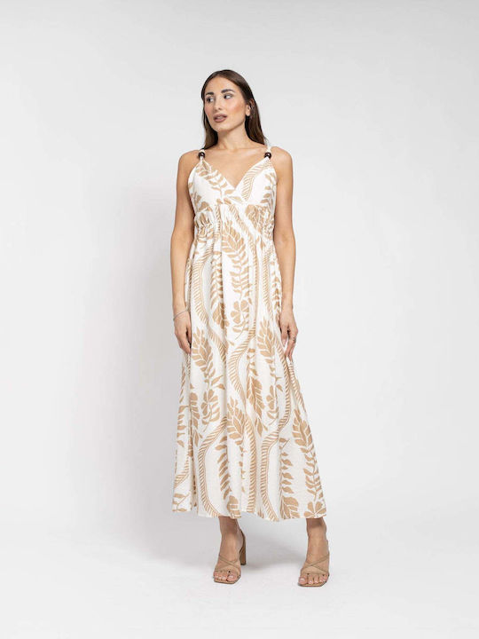 Rochie Maxi de Vară Bej